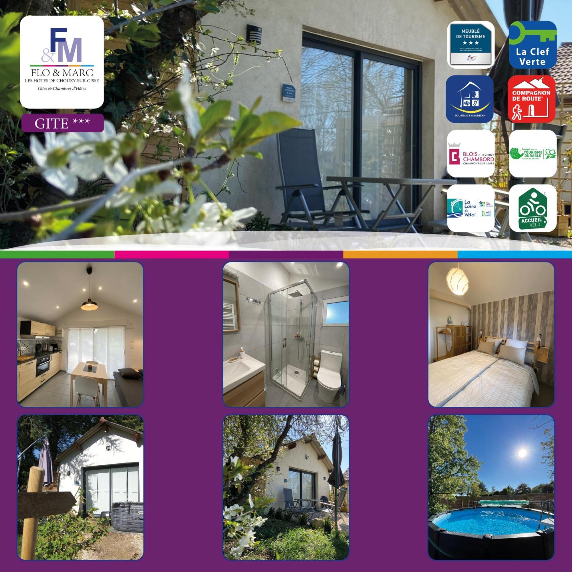 Cottage-Gite & Jacuzzi - Chez Flo & Marc Chouzy-sur-Cisse Eksteriør bilde